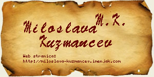 Miloslava Kuzmančev vizit kartica
